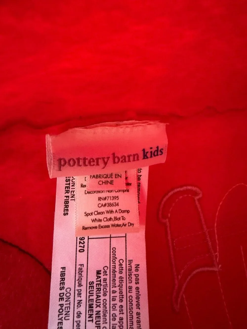 Pottery Barn Kids 3D Firetruck Halloween Costume Felt Size 3T Wearable Red